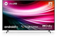 Philips 50 inch (126 cm) 50PUT8215/94 (Black) (2021 Model) | With Voice Assistant Android Smart 4K Ultra HD LED TV